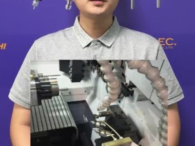 走心机主轴背轴加工斜孔提高效率可加装八万转高频铣