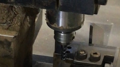 黄铜端子钻2mm孔，数控机床40000转高速电主轴性价比高