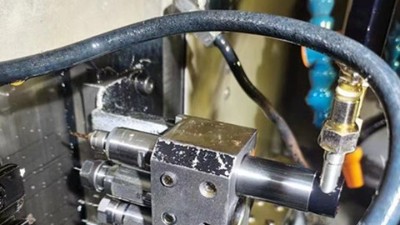铝件铣削1.3mm槽，加装津上BO203用大扭矩气动主轴